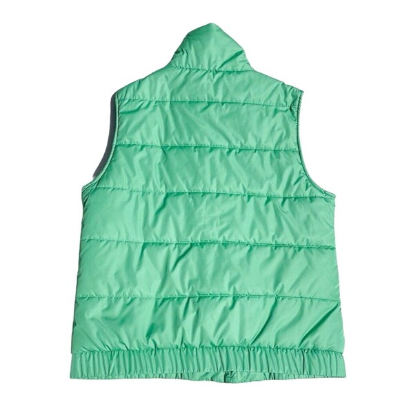 Lacoste Puffer Vest Green Sz 42 Zip Pockets Full Zip Collar Outdoor Casual - Picture 4 of 9